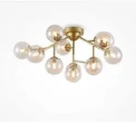Maytoni Moderne Deckenleuchte Dallas 12xG9 excl. in Gold aus Metall Glas 28 W f&uuml;r