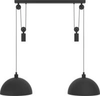 EGLO Winkworth 1, Schwarz, Schwarz, Stahl, Schwarz, Drinnen, 2 Gl&uuml;hbirne(n)