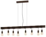 EGLO Townshend 4, 8 Gl&uuml;hbirne(n), E27, IP20, Schwarz, Braun