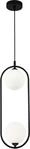 Maytoni Moderne Pendelleuchte Ring 2xG9 excl. in Schwarz aus Metall Glas 25 W f&uuml;r