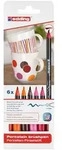 Edding 4200, Anthrazit, Bordeaux, Orange, Pink, Rot, Mehrfarbig, 6 Farben,...