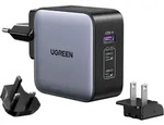 UGREEN USB-A+2*USB-C 65W GaN Worldwide Travel Fast Charger - Grau