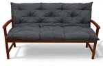 Beautissu Flair BR Bankauflage Graphitgrau, 100x50x50cm - Dunkelgrau