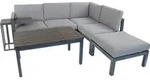 Gartenlounge Braga hellgrau - Silber