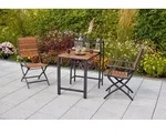 Merxx Balkonset Santorin 3tlg., 2 Klappsessel, Balkonklapptisch 91 x 60 x 87...