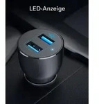 Anker PowerDrive III, Auto, Zigarettenanz&uuml;nder, Schwarz - Schwarz