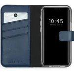 Selencia Echtleder Klapph&uuml;lle iPhone 12 Mini - Blau - Blau