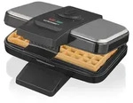 Cloer 1459 Br&uuml;sseler Waffeleisen c-quadrat heavy f&uuml;r 2 XXL Waffeln,