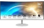 MSI Pro MP341CQ, 86,4 cm (34"), 3440 x 1440 Pixel, UltraWide Quad HD, 4 ms, Wei&szlig;