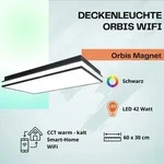 LEDVANCE SMART+ Wifi Orbis Magnet, Intelligente Deckenbeleuchtung, WLAN, Schwarz,