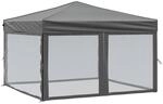 vidaXL Partyzelt Faltbar mit Seitenw&auml;nden Anthrazit 3x3 m