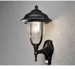 LED Au&szlig;enwandleuchte mit Bewegungsmelder, gro&szlig;e Landhausstil Wandlaterne...