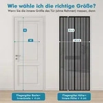 Sekey 90 x 210cm Magnet Fliegengitter T&uuml;r Vorhang f&uuml;r Holz, Eisen, Aluminium T&uuml;ren