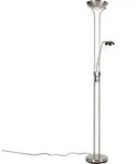QAZQA Diva 2, Stahl, Schlafzimmer, Stahl, IP20, 18 W, LED - Silber
