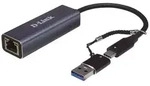 D-Link DUB-2315 USB auf 2.5G Adapter, USB-C/USB, Wake-On-LAN - Schwarz