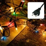 Lichterkette LED bunt Deko 10 m Beleuchtung 50 LEDs Indoor Deko Party - Gr&uuml;n