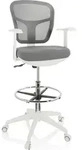 hjh OFFICE Counterstuhl TOP WORK 108 W Arbeitsstuhl mit Armlehnen Stoff / Netzstoff -