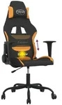 vidaXL Gaming-Stuhl mit Massagefunktion Schwarz und Orange Stoff - Orange
