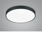 Runde LED Deckenleuchte flach, Schwarz, extern dimmbar, hell f&uuml;r K&uuml;che & Flur -