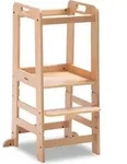 Hauck Lernturm f&uuml;r Kinder &ndash; H&ouml;henverstellbarer Montessori Stehturm aus Buchenhol