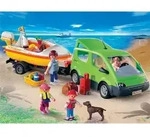 PLAYMOBIL Coche Familiar con Lancha, Kunststoff, Multi - Bunt