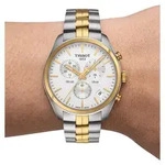 Tissot PR 100 Chronograph Bicolor Armbanduhr T101.417.22.031.00 - Silber