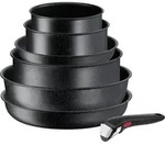 Tefal Ingenio L39987, Gemischtes Set, Schwarz, Aluminium, Schwarz, Thermo-Punkt,