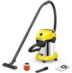 K&auml;rcher Akku-Nass-/Trockensauger WD 3-18 S, 270 W, 17 l, Patronenfilter, gelb -