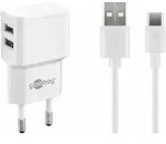 USB-C Dual Ladeset 2,4 A (wei&szlig;) - Wei&szlig;