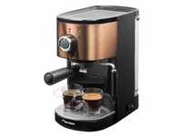 Bestron Espressomaschine für 2 Tassen, mit schwenkbarer Dampfdüse, 15 bar,...