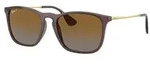 Ray-Ban RB4187 Chris 6593T5 Sonnenbrille Transparent Braun Braun Verlauf Gr. 54