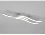 Moderne LED Deckenleuchte ROUTE 3 flammig Metall Silber matt 56x12cm R62473407 -