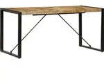 vidaXL Esstisch 160x80x75 cm Massivholz Mango - Braun