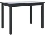 vidaXL Esstisch Schwarz 114x71x75 cm Gummiholz Massiv - Schwarz