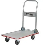 STIER Plattformwagen, Aluminium, Transportwagen, Klappbar, Tragkraft 150 kg,