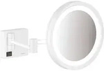 Kosmetikspiegel ADDSTORIS mit LED Leuchte mattwei&szlig; mattwei&szlig; - Wei&szlig;