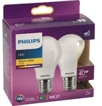 Philips Filament-Lampe Milchglas 40W A60 E27 x2, 4,5 W, 40 W, E27, 470 lm,...