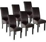 tectake&reg; Esszimmerstuhl Brighton gepolstert mit Kunstlederbezug 44 x 63 x 106 cm -