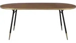 Housecraft Living Denise Esstisch Oval 180x90 cm Holz Braun/ Gold - Bunt