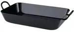 Riess Oma ́s Bratpfanne 29/18cm mit 2 Griffen Braten/Backen Schwarz Emaille -