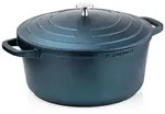 Westinghouse 24 cm Kochtopf f&uuml;r alle Herdarten, Backofenfest, Silikongriff, blau -