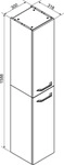 FACKELMANN Hochschrank B. CLEVER / Badschrank mit Soft-Close-System / Ma&szlig;e (B...