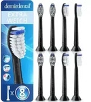 8er demirdental Extra Soft Aufsteckb&uuml;rsten f&uuml;r Philips Sonicare | Schwarz - Wei&szlig;