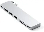 Satechi USB-C Pro Hub Slim Adapter Silber USB-C - Silber