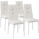 tectake&reg; Set Esszimmerstuhl Julien gepolstert mit Kunstlederbezug 40 x 42 x 97...