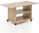 WOHNLING Couchtisch WL5.739 95 x 51 x 54,5 cm Sonoma Drehbar mit Rollen