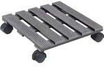 vidaXL Pflanzenroller 2 Stk. Grau 30x30x7,5 cm WPC - Grau