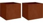 vidaXL Pflanzk&uuml;bel 2 Stk. 42x40x39 cm Cortenstahl - Braun