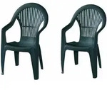 PROGARDEN Vega SET 2x Stapelsessel gr&uuml;n Kunststoff M73538 - Gr&uuml;n