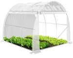 VOUNOT&reg; Gew&auml;chshaus Foliengew&auml;chshaus, Seitenw&auml;nde Aufrollbar, 3x2x2m 6m2, Wei&szlig;